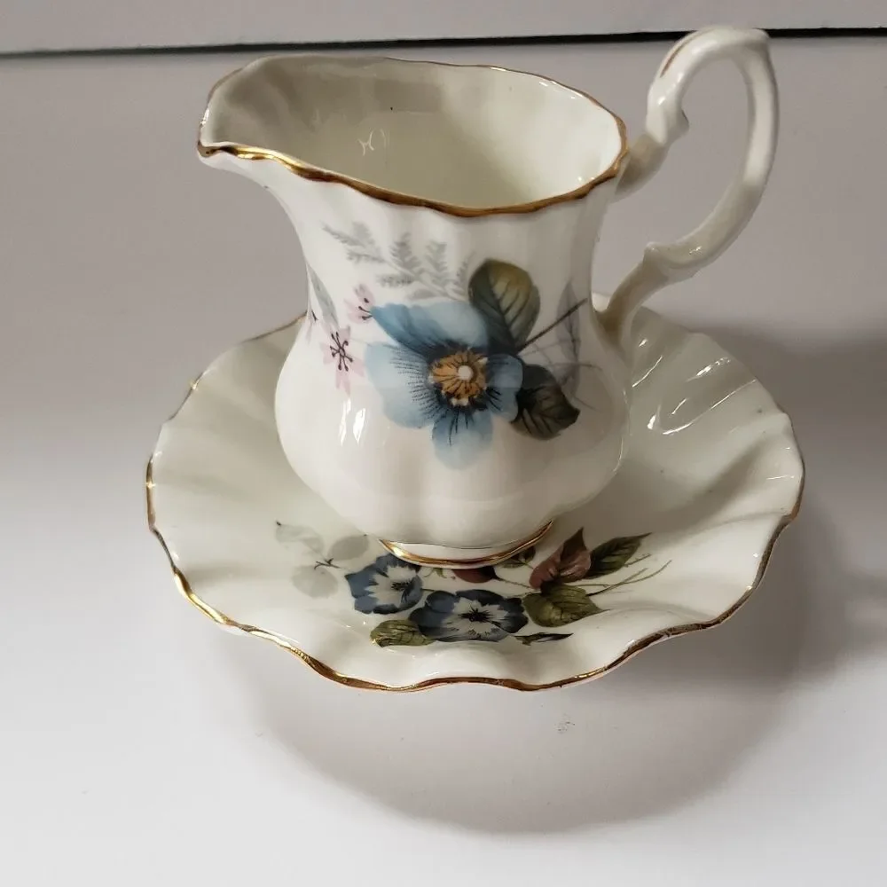 Royal Dover Bone China Creamer & Saucer